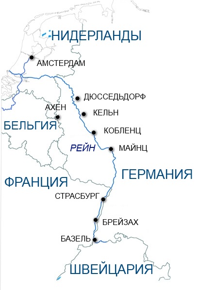 Река рейн карта